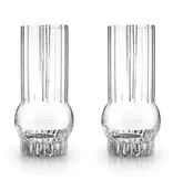 Viski Viski "Art Deco" Crystal Highball Glasses, Set of 2