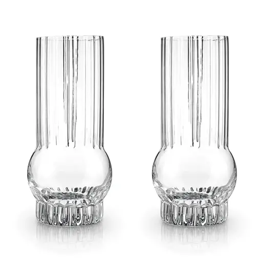 Viski Verres highball en cristal "Art Deco", Ens/2 de Viski