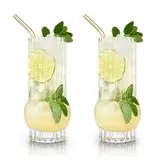 Viski Verres highball en cristal "Art Deco", Ens/2 de Viski