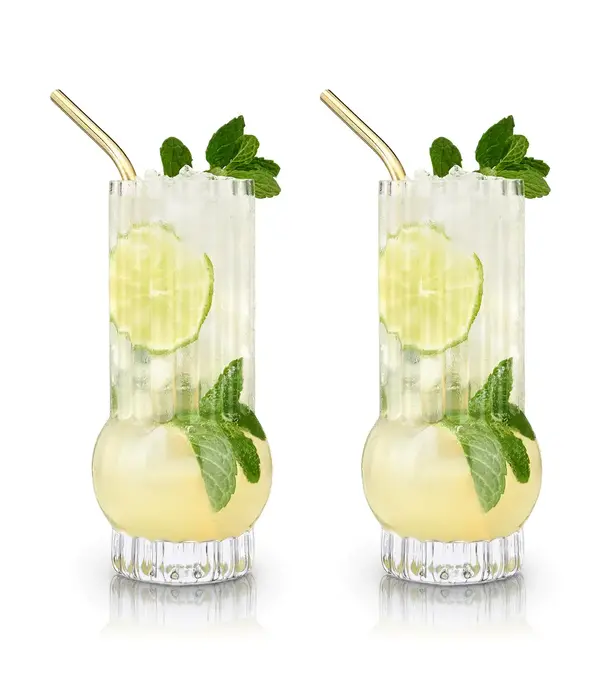Viski Verres highball en cristal "Art Deco", Ens/2 de Viski