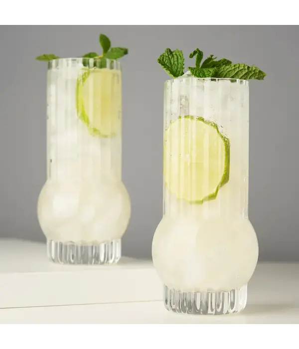 Viski Verres highball en cristal "Art Deco", Ens/2 de Viski