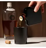 Viski Viski "Nautilus" Black Ceramic Flask