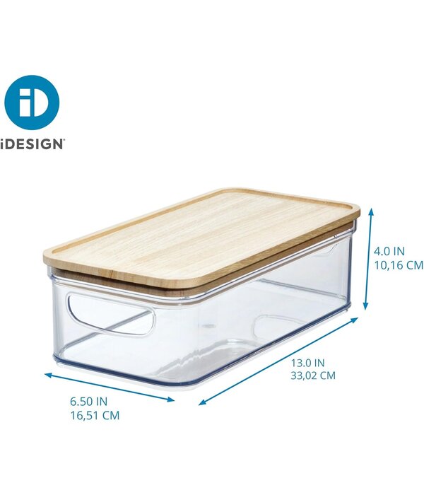 iDesign Contenant Transparent avec Couvercle 6x12.5" Rosanna Pansino de iDesign