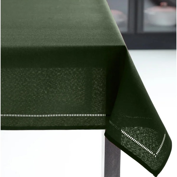 Harman Hemstitch Table Cloth 60x120, Forest Green