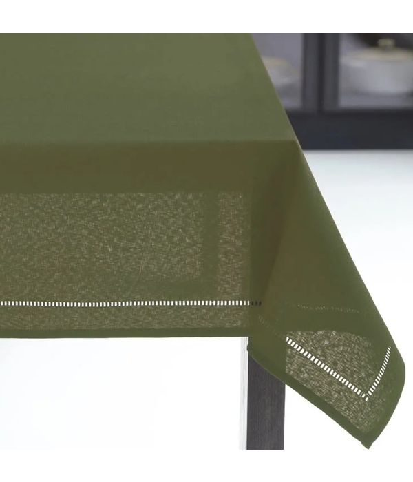 Harman Harman Hemstitch Table Cloth 60x120, Olive Green