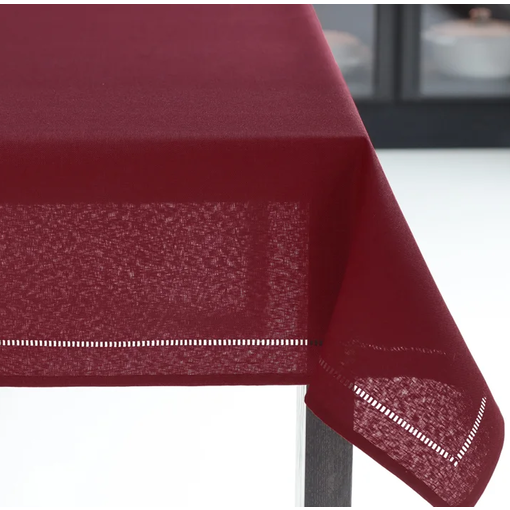 Harman Harman Hemstitch Table Cloth 60x120, Red Wine
