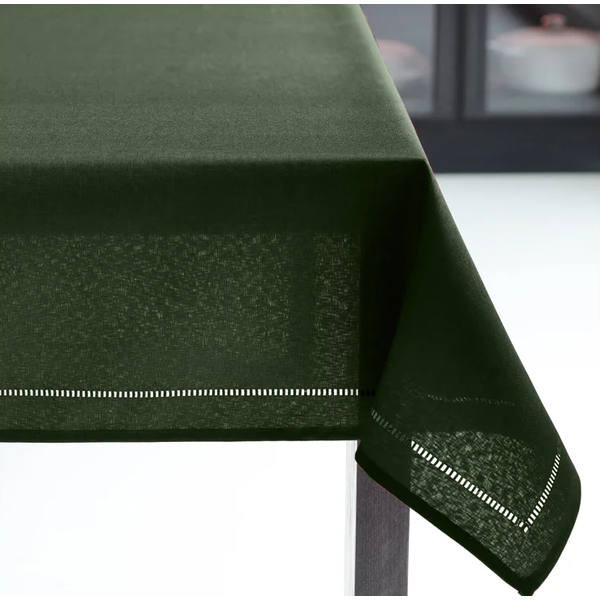 Harman Hemstitch Table Cloth 60x90, Green Forest