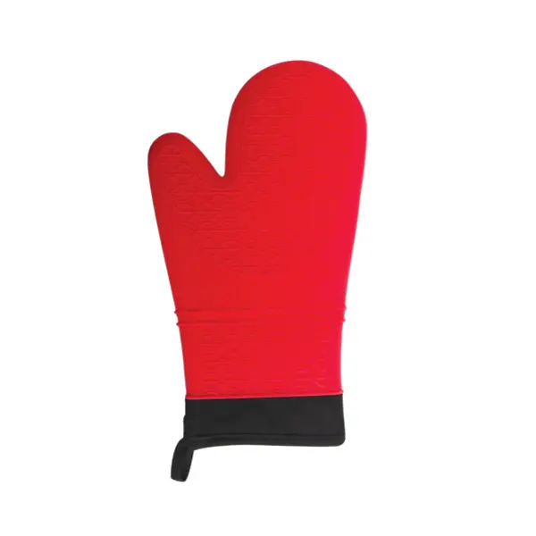 Cool Touch 13" Red Silicone & Cotton Oven Mitt