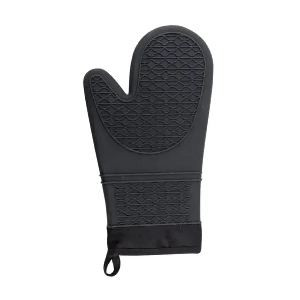 Cool Touch 13" Black Silicone & Cotton Oven Mitt