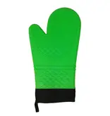Cool Touch 13" Green Silicone & Cotton Oven Mitt