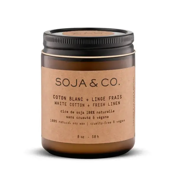 Soja & Co. Candle White Cotton and Fresh Linen