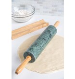 Fox Run Fox Run Green Marble Rolling Pin with Base