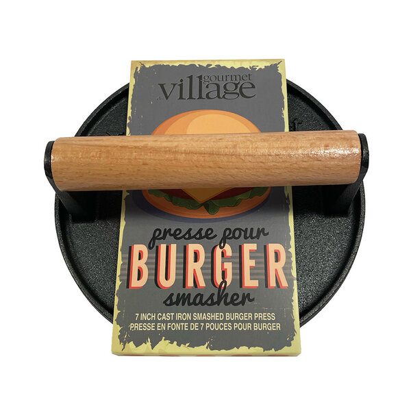 Presse pour burger en fonte 7" de Gourmet du Village