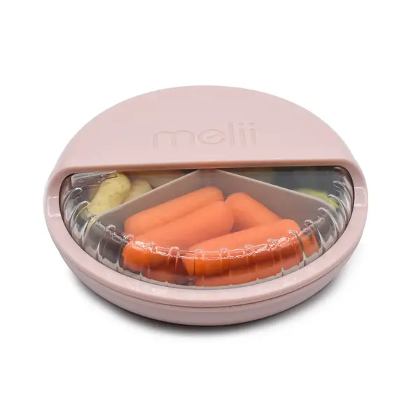 Melii Spin Snack Container, Grey/Pink