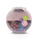 Melii Melii Spin Snack Container, Grey/Pink
