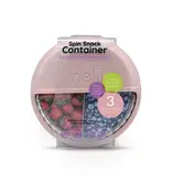 Melii Melii Spin Snack Container, Grey/Pink