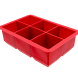 Starfrit Starfrit Red Silicone Ice Cube Tray 6 Cubes