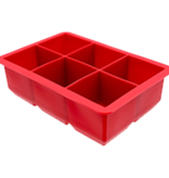 Starfrit Starfrit Red Silicone Ice Cube Tray 6 Cubes