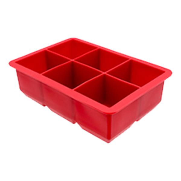 Starfrit Red Silicone Ice Cube Tray 6 Cubes