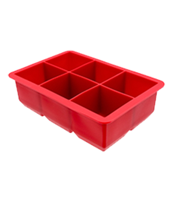 Starfrit Starfrit Red Silicone Ice Cube Tray 6 Cubes