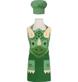 Tablier et chapeau pour enfants "Dino" Vert de Now Designs