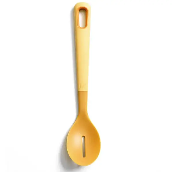 EKU Yellow Mustard Nylon Slotted Spoon, 33 cm