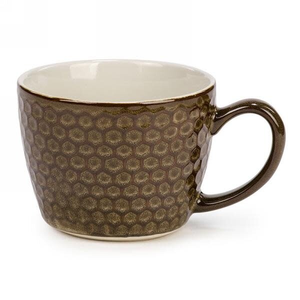 Beehive Pattern Cup, Brown