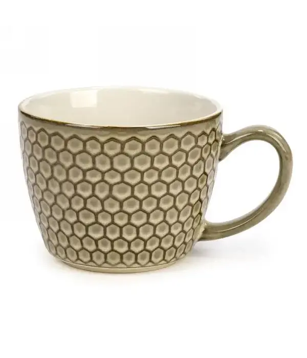 Beehive patterned cup, Beige