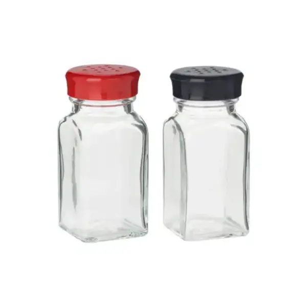 Trudeau Red and Black Salt and Pepper Shakers