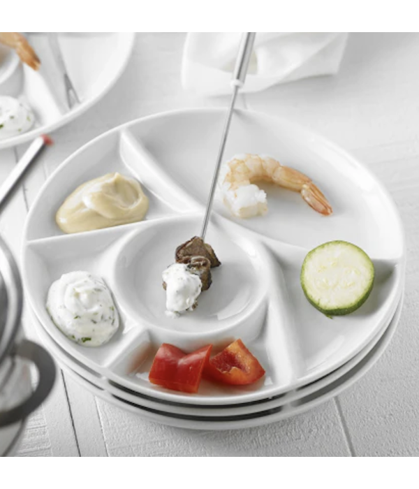 Trudeau Trudeau Round Fondue Plates, set of 4