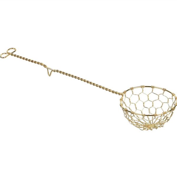 Trudeau Gold Brass Fondue Skimmer