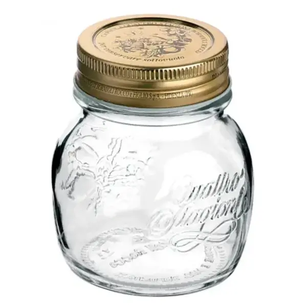 Trudeau 150ml Glass Jar "Quattro Stagioni" w/ Golden Lid