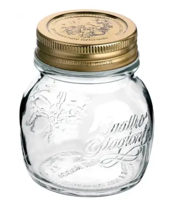 Trudeau Trudeau 150ml Glass Jar "Quattro Stagioni" w/ Golden Lid