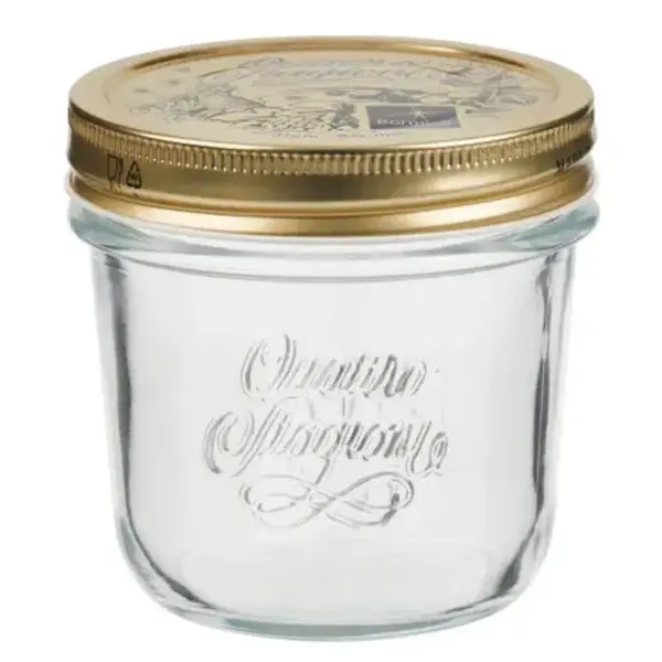 Pot en verre "Quattro Stagioni" couvercle doré 200ml de Trudeau