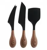 Trudeau Trudeau Cheese Knives with Wooden Handles, Set of 3