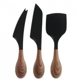 Trudeau Trudeau Cheese Knives with Wooden Handles, Set of 3