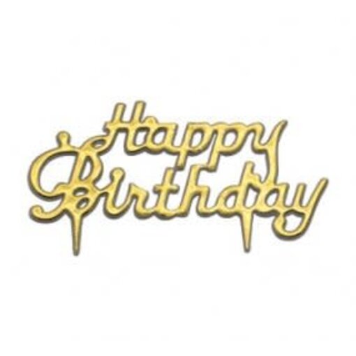 Vincent Sélection Vincent Sélection "Happy Birthday" Gold Topper