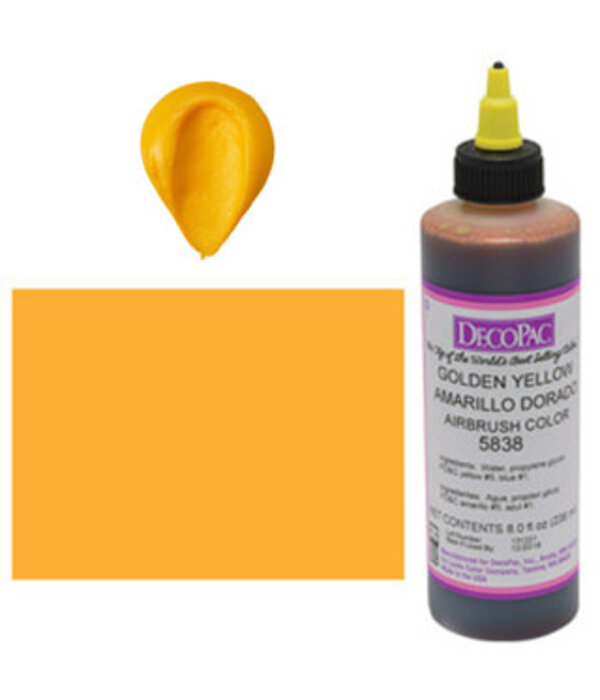 Vincent Sélection Colorant à airbrush Jaune Or 8oz de Decopac