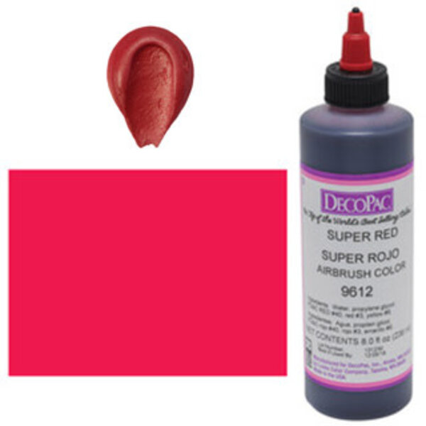 Colorant à airbrush Super Rouge 8oz de Decopac