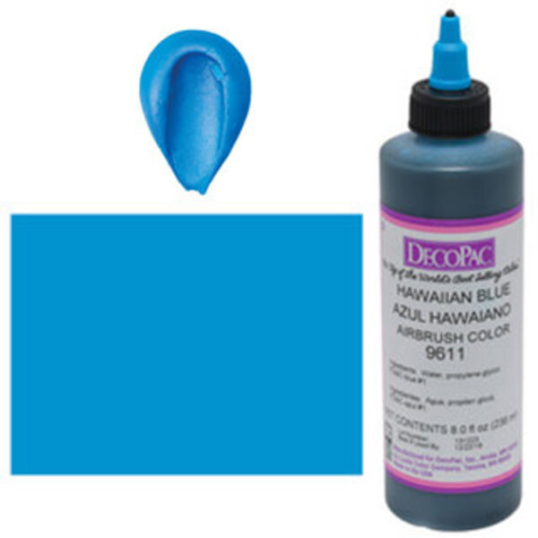 Colorant à airbrush Bleu Hawaïen 8oz de Decopac