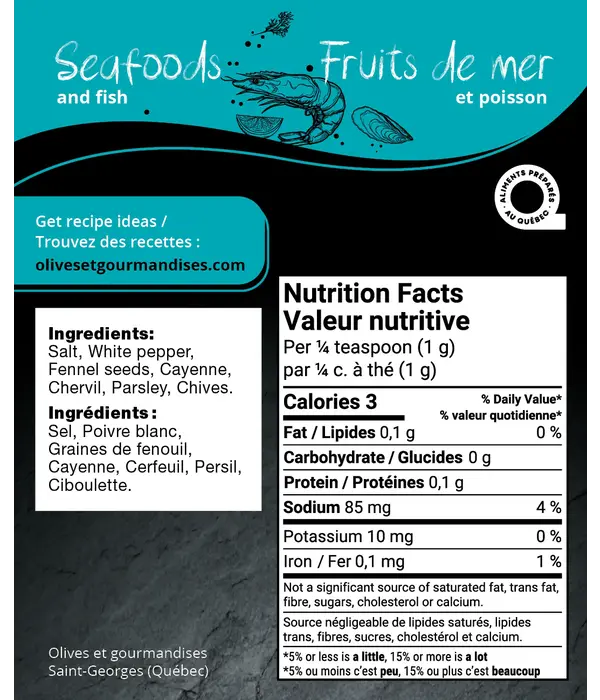 Olives et Gourmandises Olives & Gourmandises Spices for Seafood and Fish, 55g