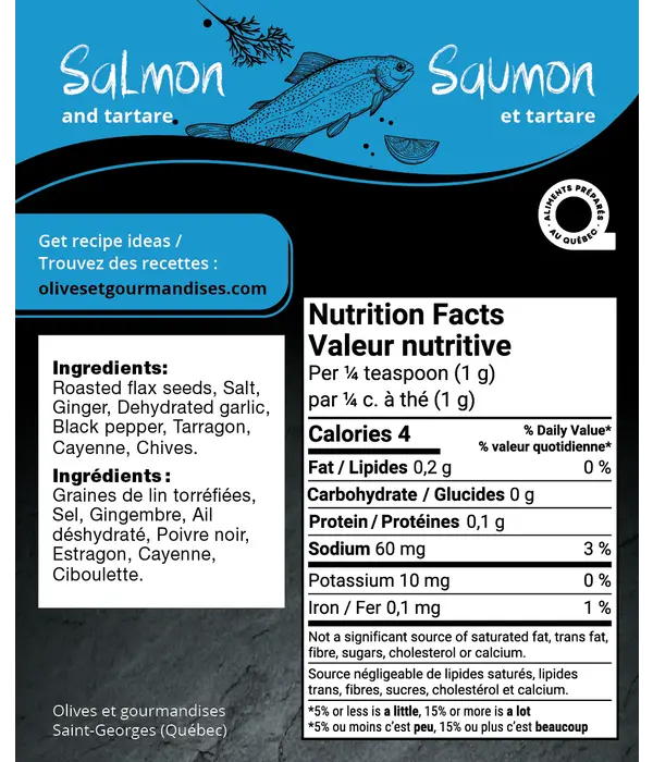 Olives et Gourmandises Olives & Gourmandises Spices for Salmon and Tartare, 55g