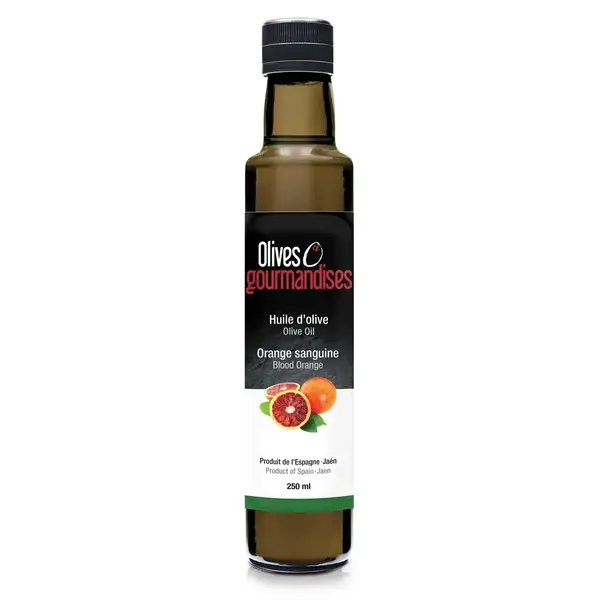 Huile d'olive Orange Sanguine 250ml de Olives & Gourmandises