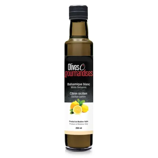 Olives et Gourmandises Balsamique blanc au Citron Sicilien 250ml de Olives & Gourmandises