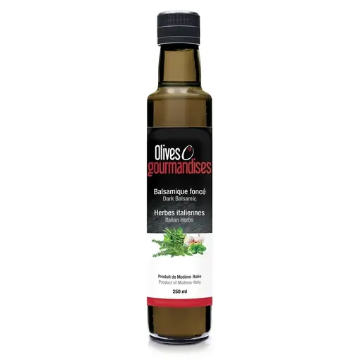 Olives et Gourmandises Balsamique foncé aux herbes italiennes 250ml de Olives & Gourmandises