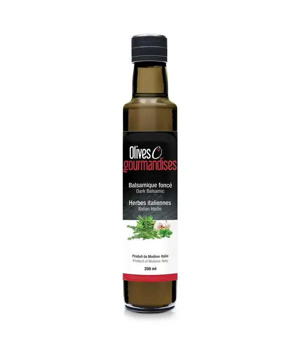 Olives et Gourmandises Balsamique foncé aux herbes italiennes 250ml de Olives & Gourmandises