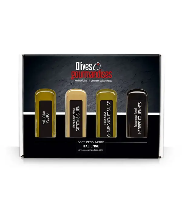 Olives et Gourmandises Boite découverte Italienne 4x60ml  de Olives & Gourmandises