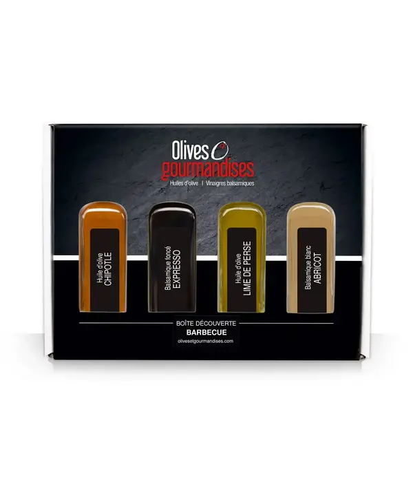 Olives et Gourmandises Boite découverte BBQ 4x60ml de Olives & Gourmandises