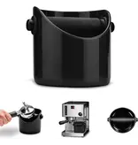 Coffee Grind Knock Box & Espresso Dump Bin, Black