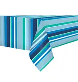 Rectangular Blue Striped Flannel Tablecloth 60x84
